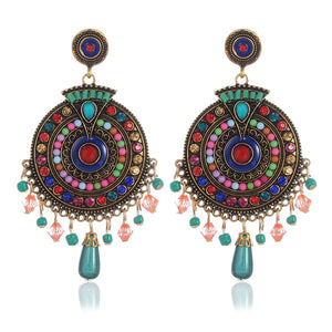 Muti coloured Earrings with blue hint