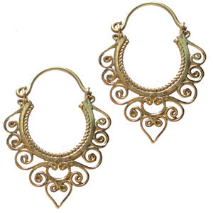 Tribal Indian Style Brass Earrings Earrings